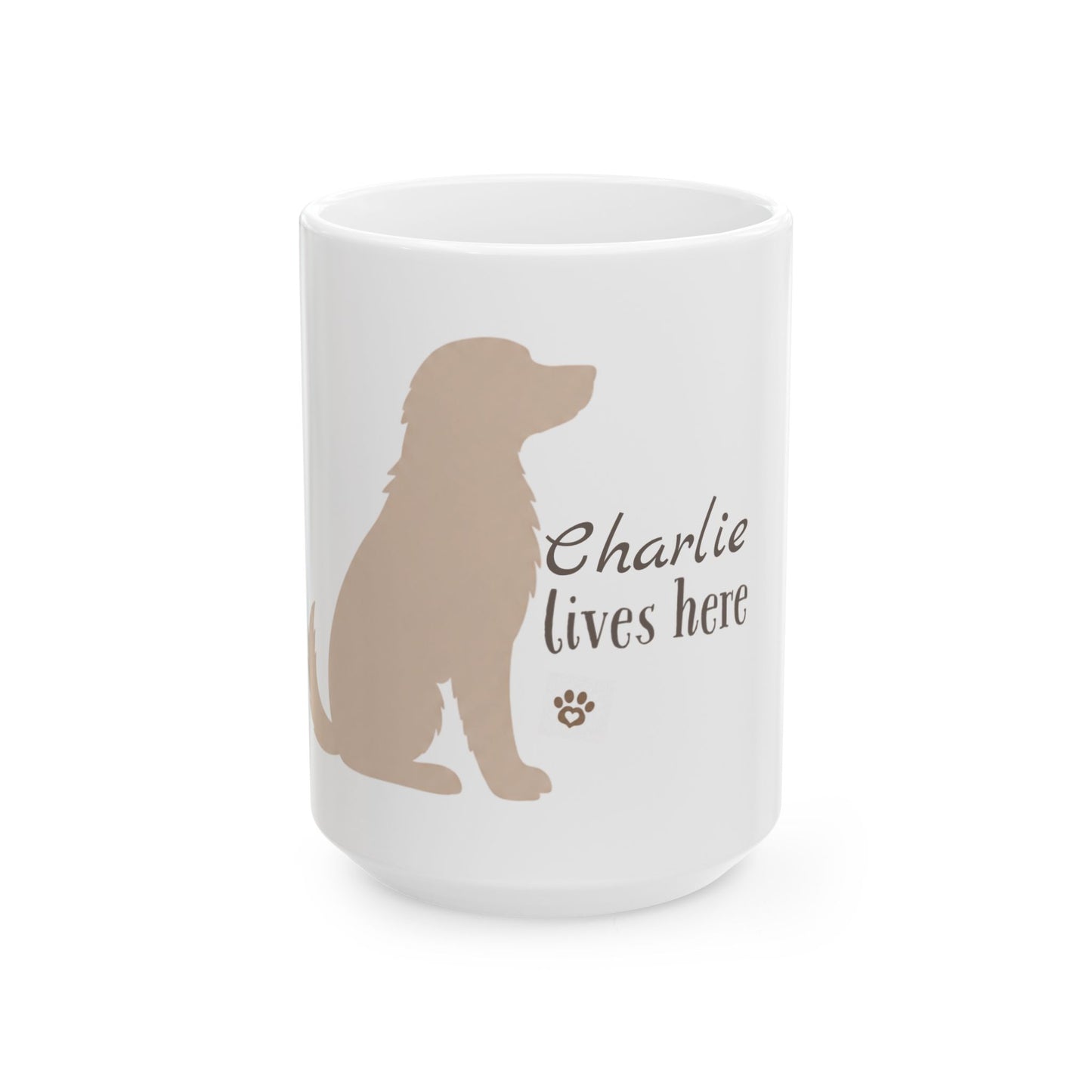 [Pet Name] Lives Here Dog Mug