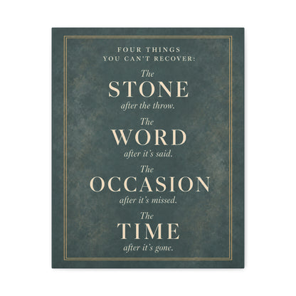 Four Things You Can’t Recover Canvas Wall Art