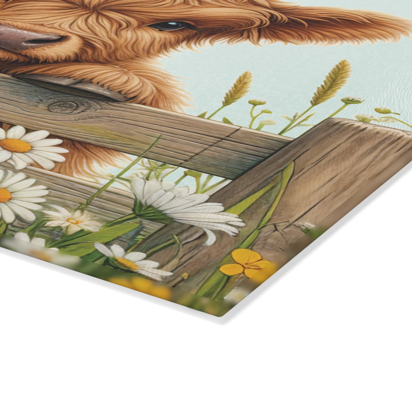 Highland Calf Glass Cutting Board