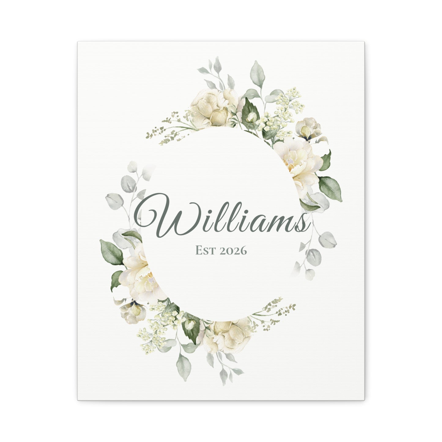 Personalized Last Name Canvas Wall Art