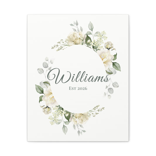 Personalized Last Name Canvas Wall Art