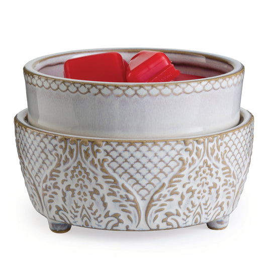 2-in-1 Vintage White Fragrance Warmer