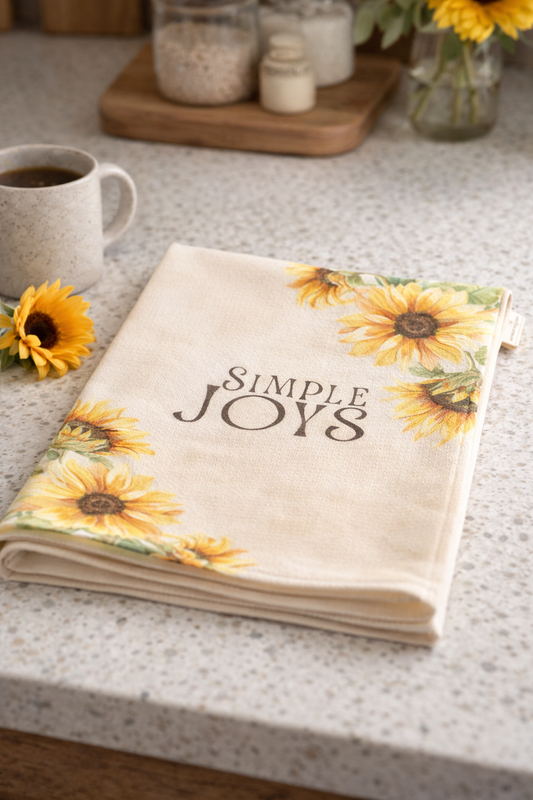 Sunflower Simple Joys Microfiber Tea Towel