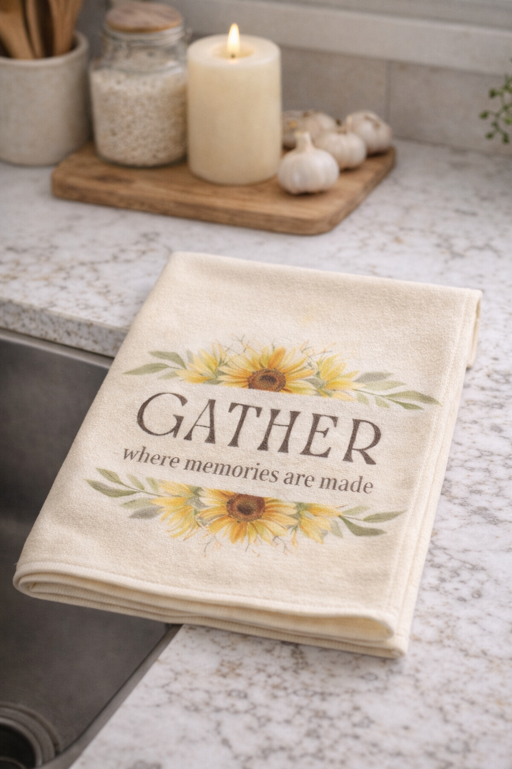 Gather Where Memories Are Made Mug and Tea Towel Set