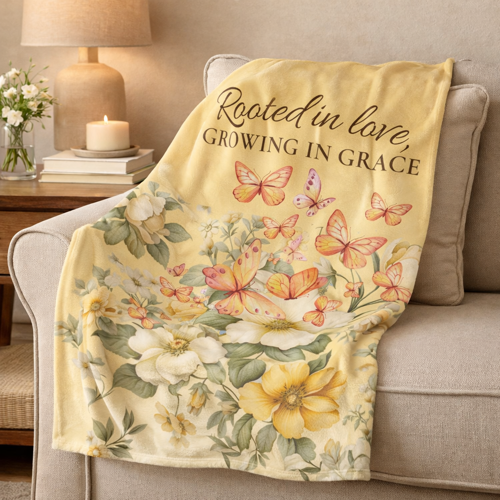 Rooted in Love Plush Blanket