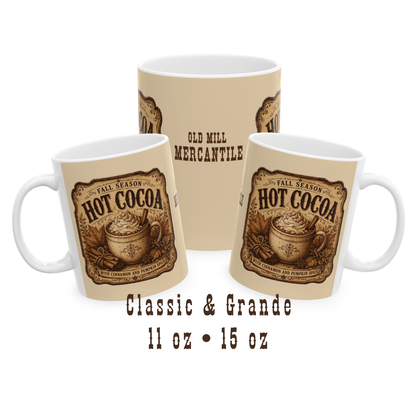 Old Mill Mercantile Vintage Hot Cocoa Mug