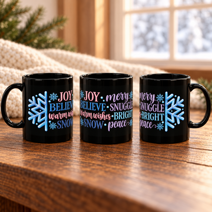 Snowflakes & Warm Wishes Mug
