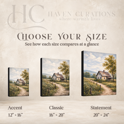 Stillness Holds the Holy Light Nativity Canvas