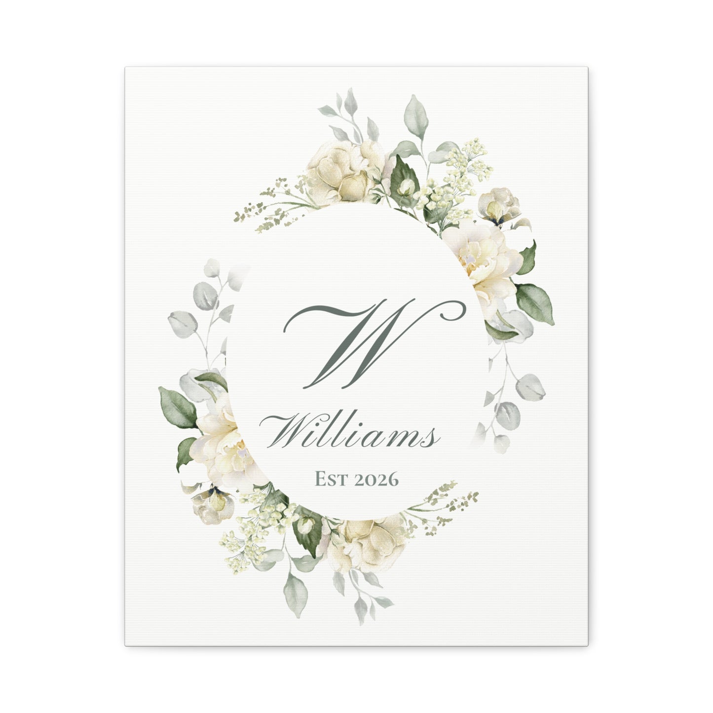 Personalized Monogram Canvas Wall Art