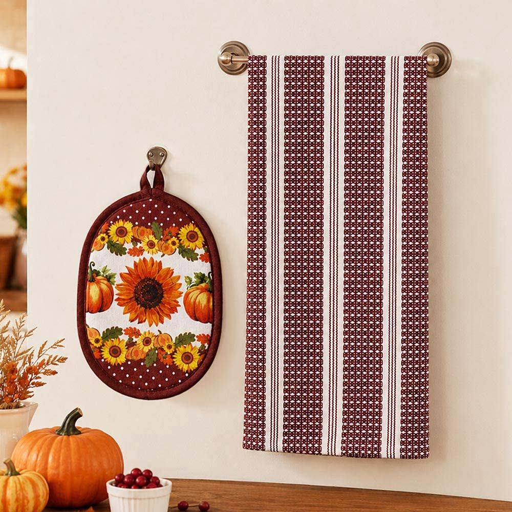 Sunflower Harvest Kitchen Towel & Pot Holder Set