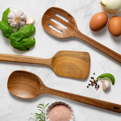 Acacia Wood Cooking Utensil Set