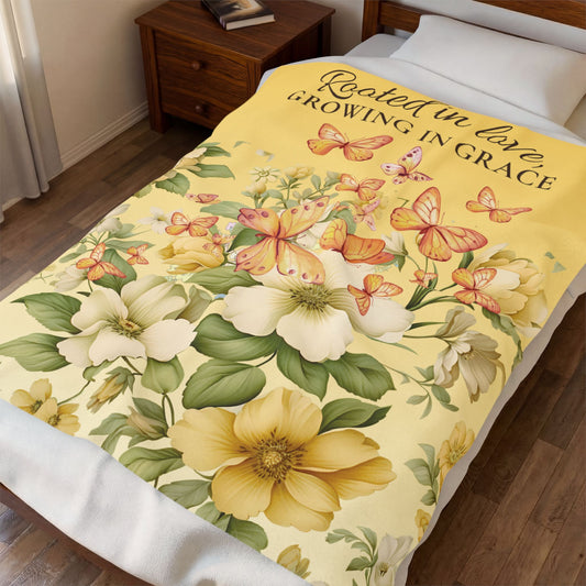 Rooted in Love Plush Blanket
