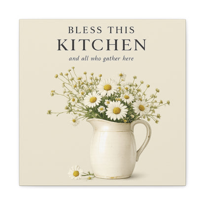 Bless This Kitchen Canvas Wall Art