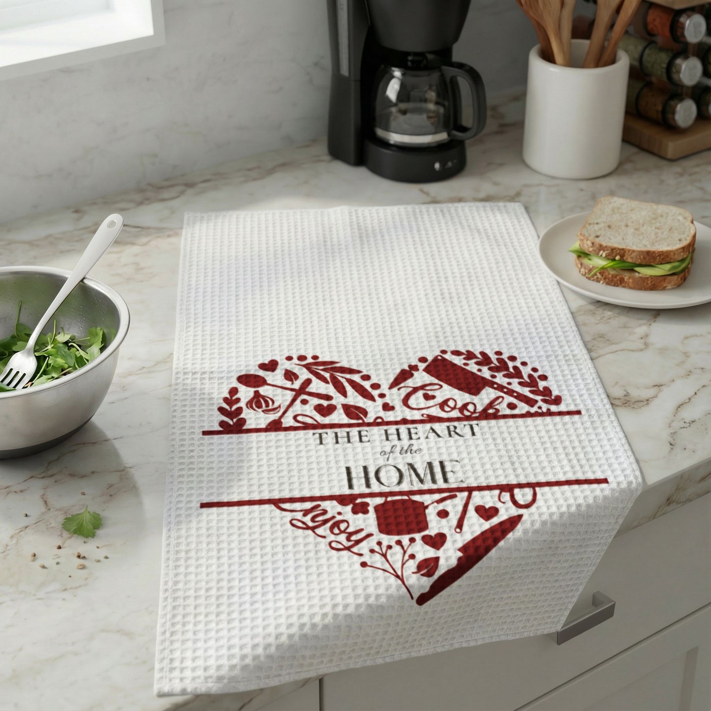 The Heart of the Home Waffle Weave Kitchen Towel