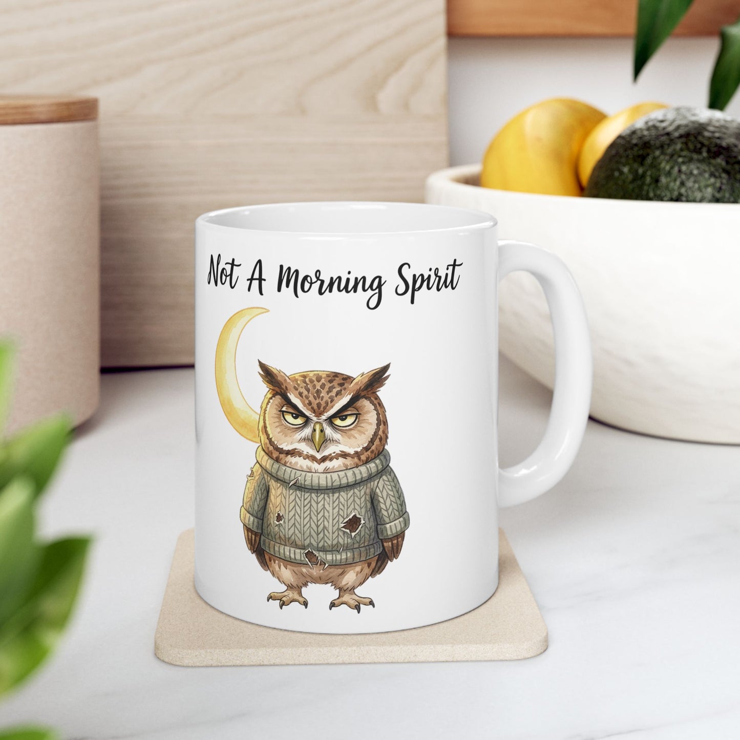 Not a Morning Person Owl Mug
