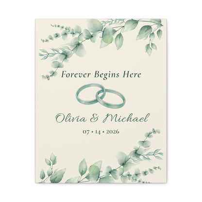 Two Lives Joined Personalized Canvas Wall Art