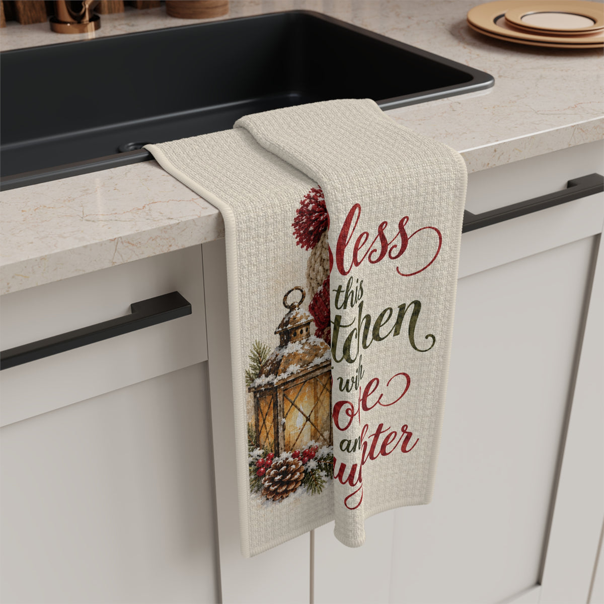 Snowman Blessing Kitchen Towel