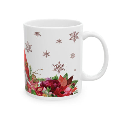 Poinsettia Gnome Mug