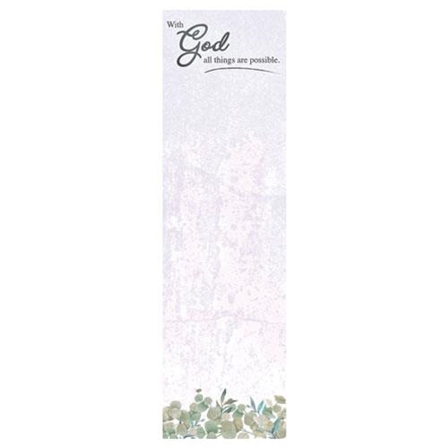 With God All Things Are Possible Long Notepad