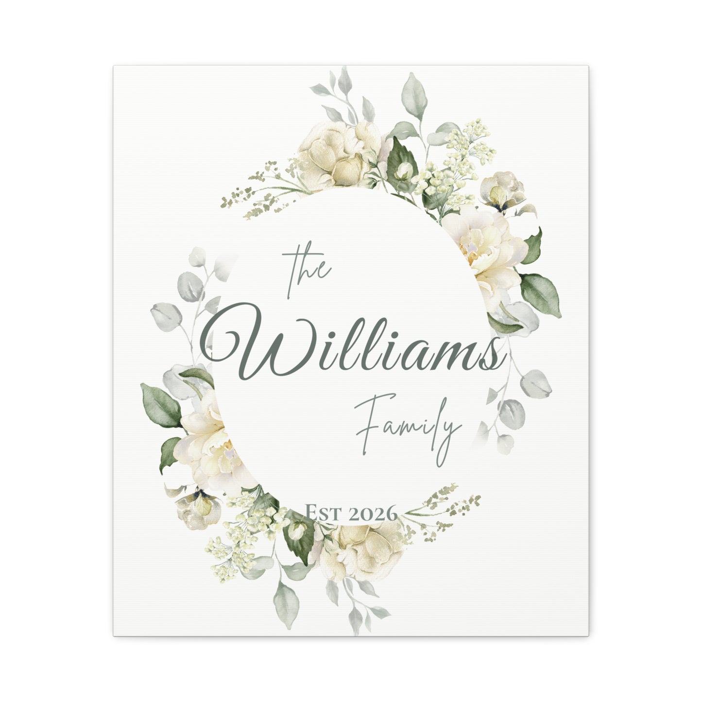 Personalized Family Name Canvas Wall Art