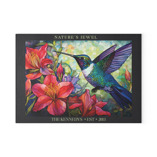 Nature's Jewel Personalized Glass Cutting Board