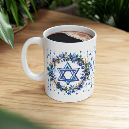 Star of David in Bloom Mug