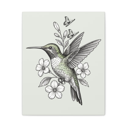 Hummingbird Garden Canvas Wall Art