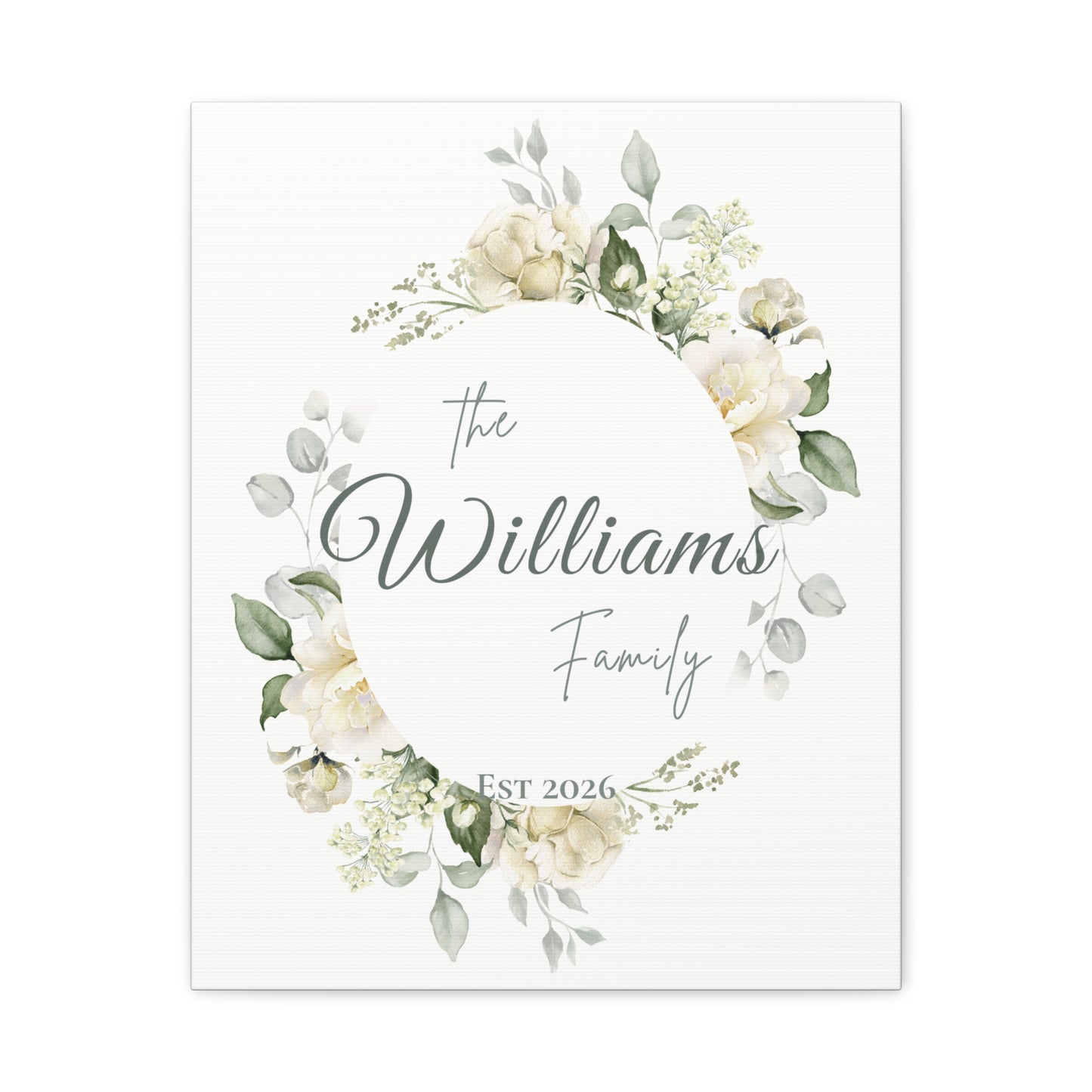 Personalized Family Name Canvas Wall Art