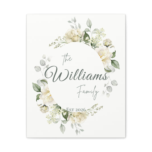 Personalized Family Name Canvas Wall Art