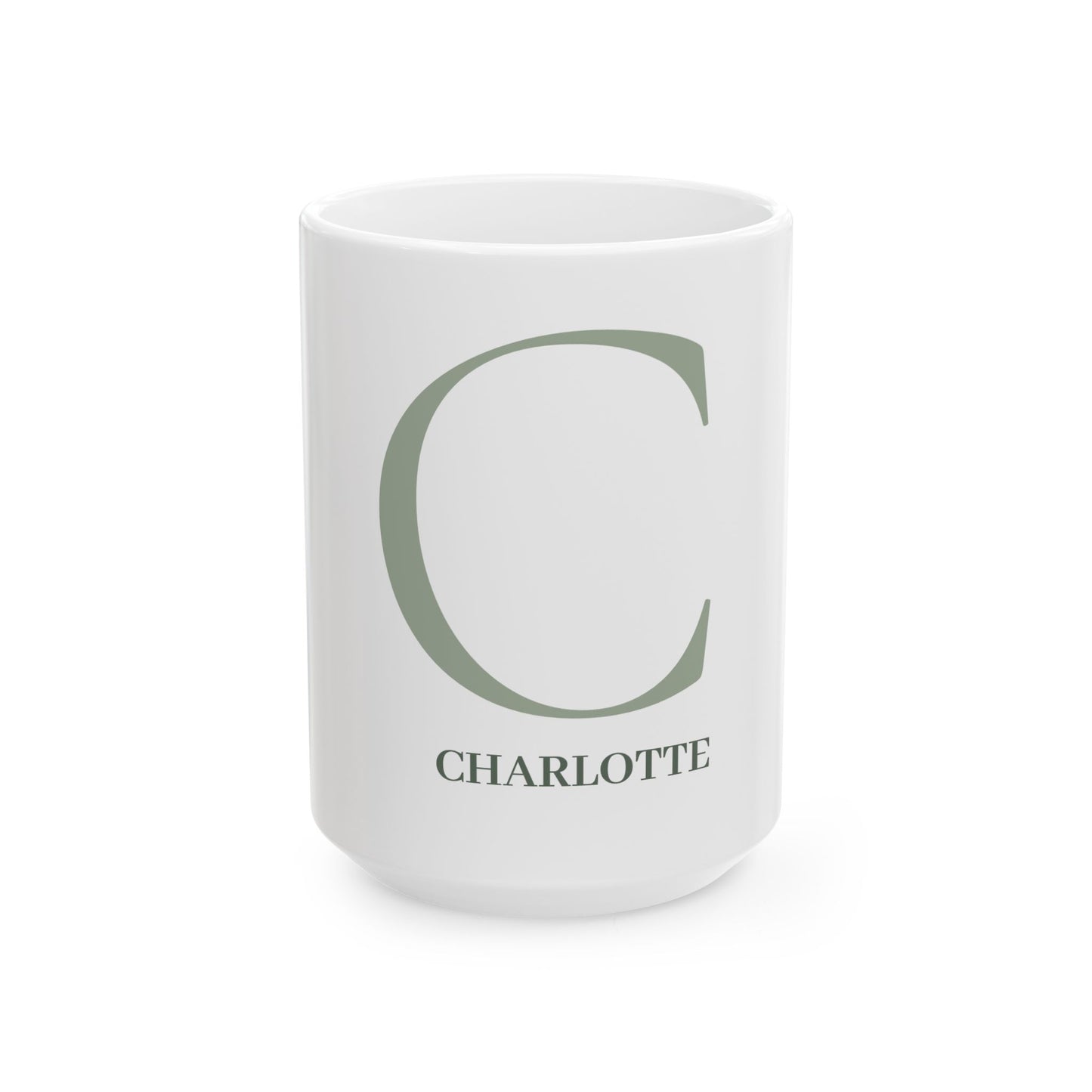 Signature Initial Mug in Sage
