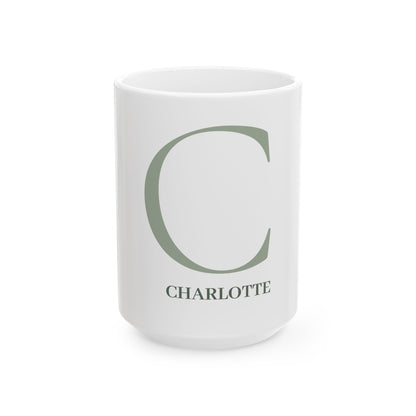 Signature Initial Mug in Sage