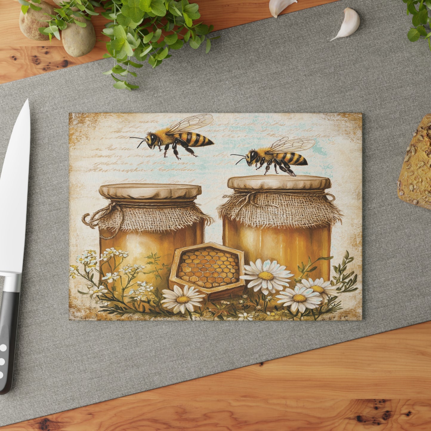 Honey & Wildflower Glass Cutting Board