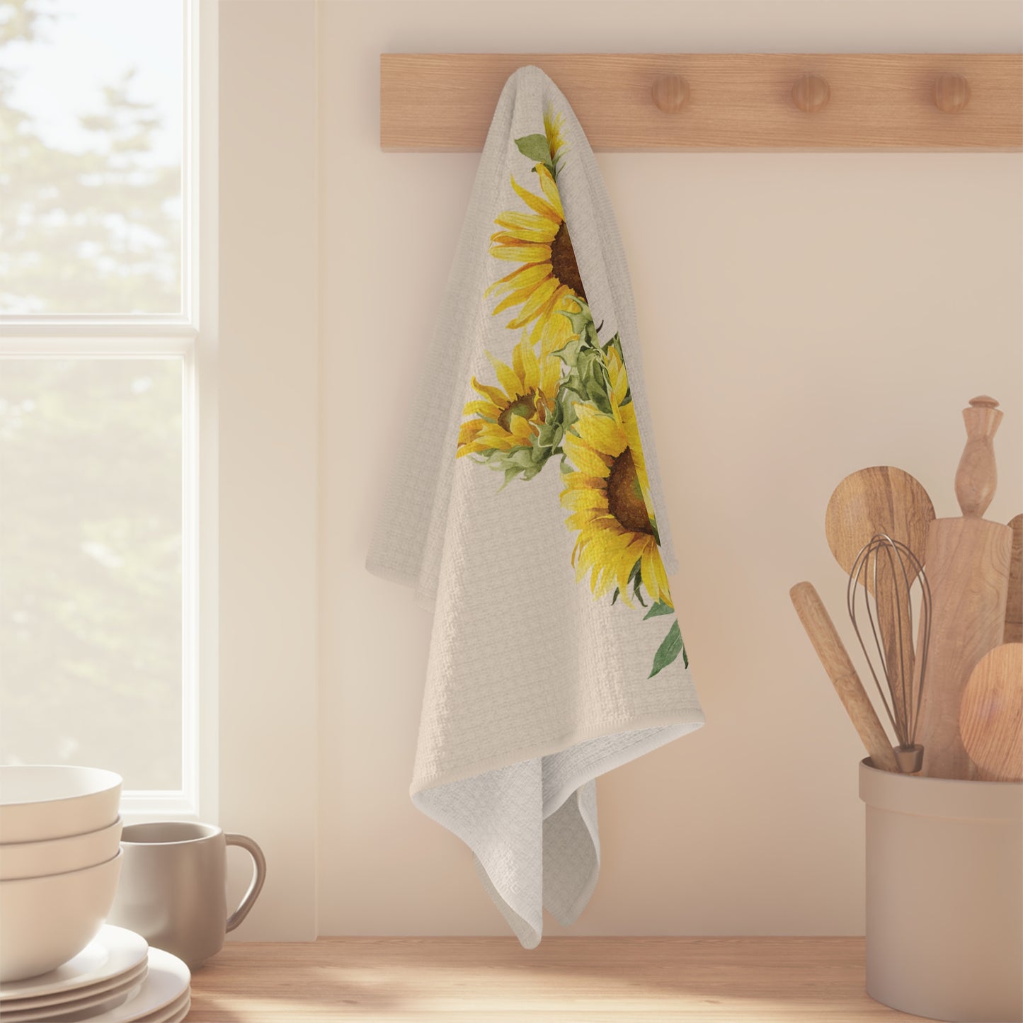 Home Sweet Home Sunflower Kitchen Tea Towel