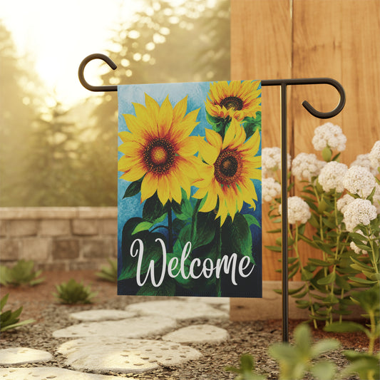 Sunflowers Welcome Garden Flag