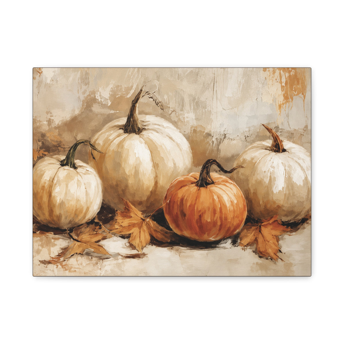 Autumn Pumpkins Canvas Wall Art