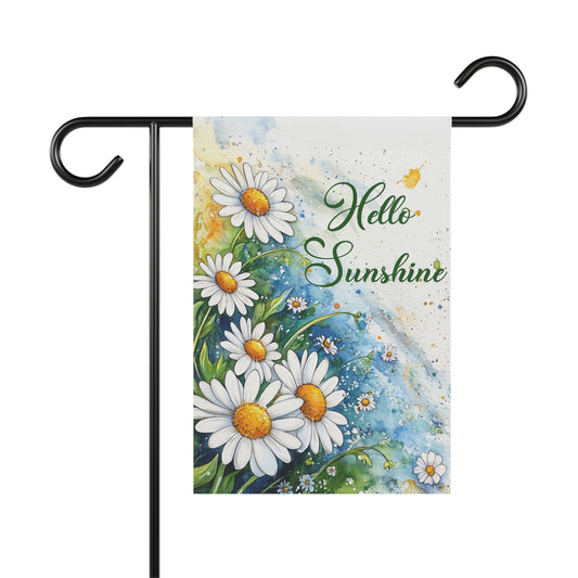 Hello Sunshine Daisy Garden Flag