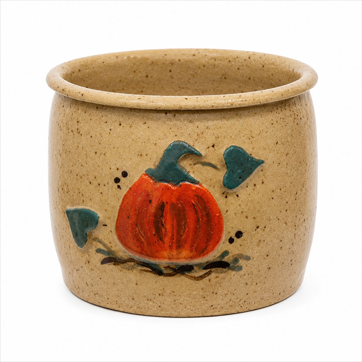 Pumpkin Glazed Mini Crock