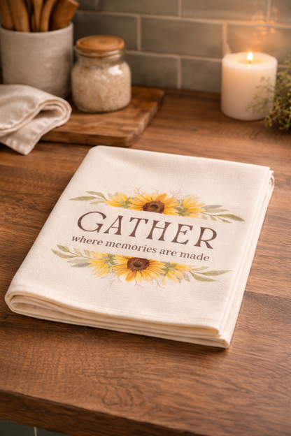 Gather Sunflower Microfiber Tea Towel