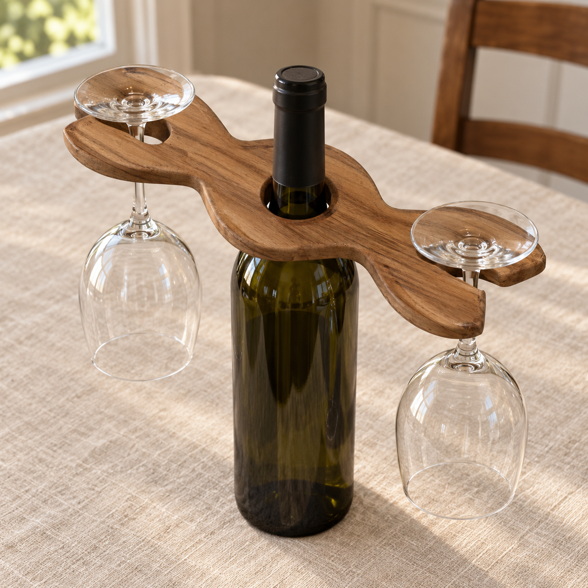 Walnut Wine Glass Caddy