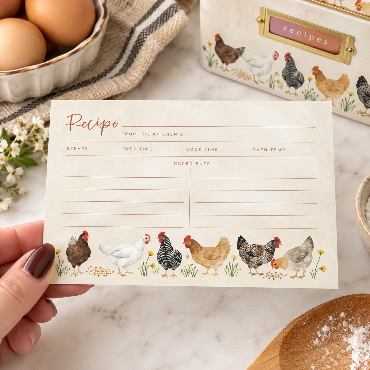 Chicken Meadows Recipe Cards