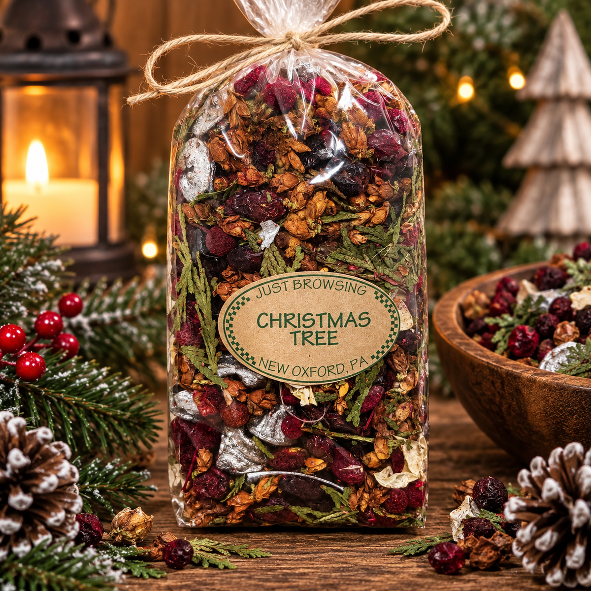 Christmas Tree Rosehip Potpourri