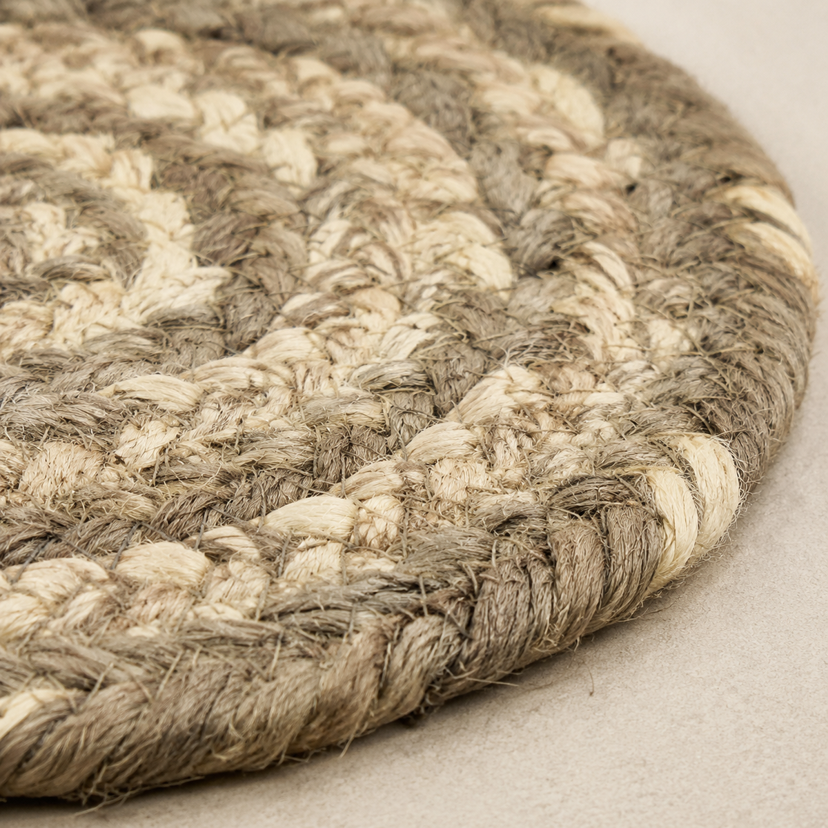 Cobblestone Braided Jute Coasters, Set of 2