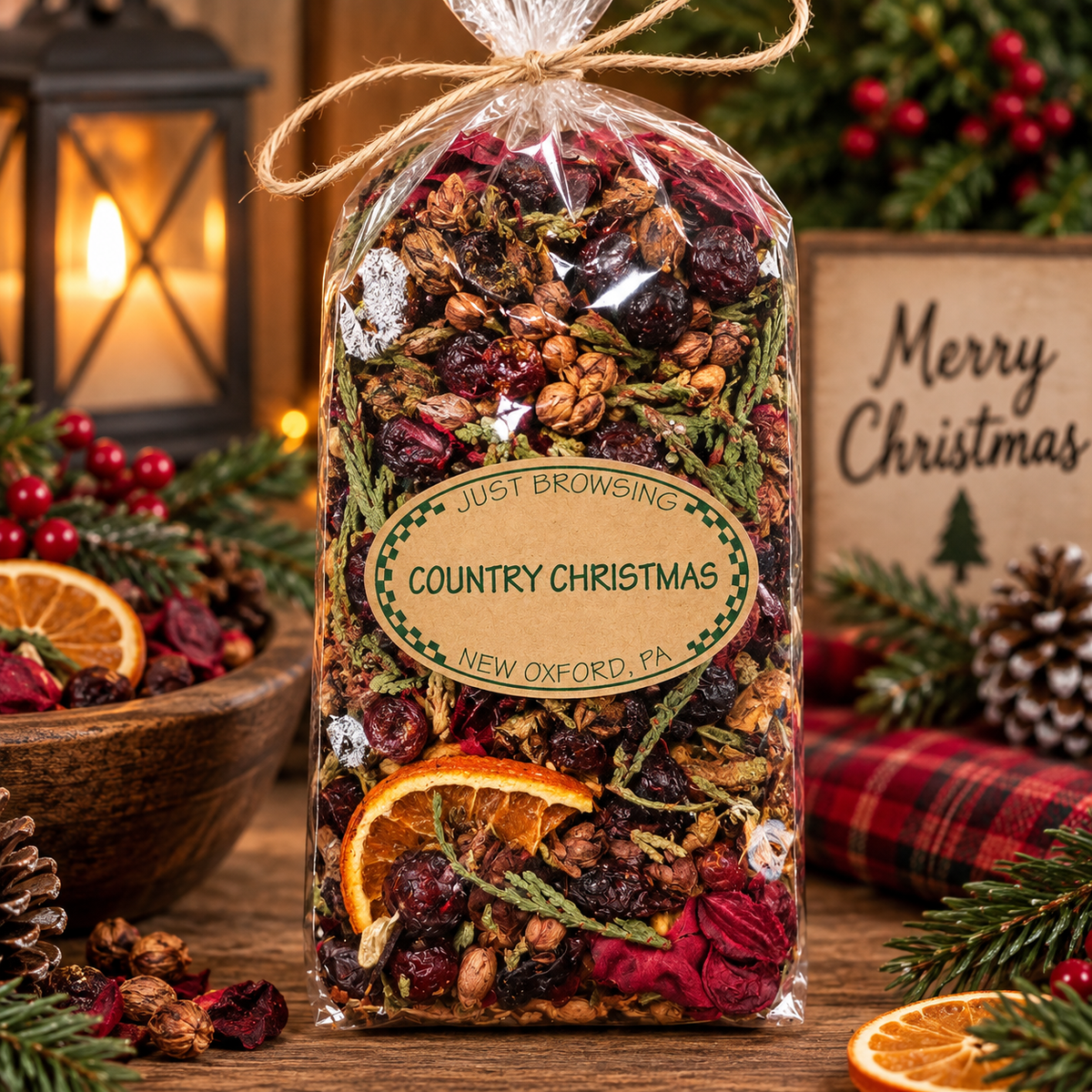 Country Christmas Rosehip Potpourri