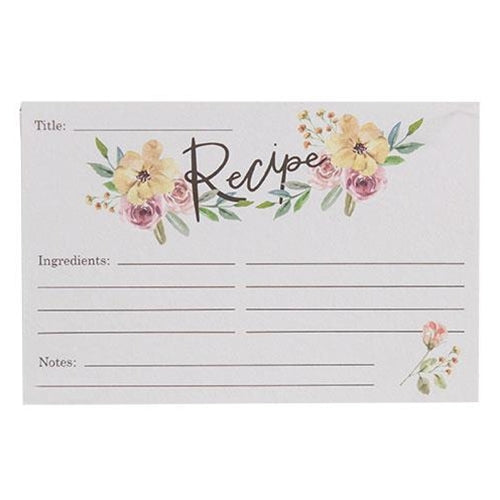Floral Recipe Cards