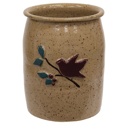 Cardinal on Branch Ceramic Spoon Crock