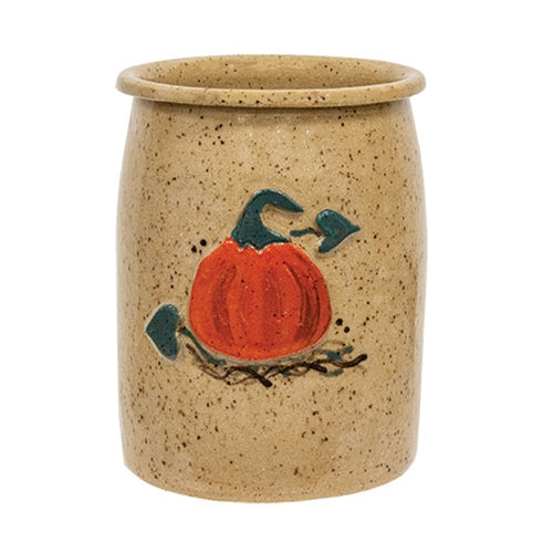 Pumpkin Ceramic Spoon Crock