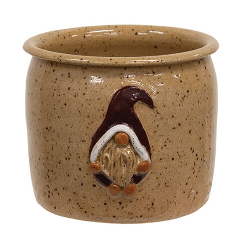 Red Hat Gnome Ceramic Crock