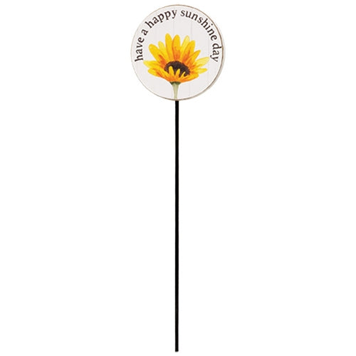 Sunflower Wood Plant Stake with Sentiment