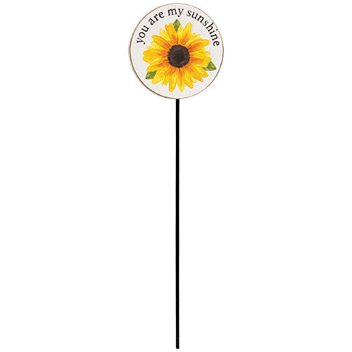 Sunflower Wood Plant Stake with Sentiment