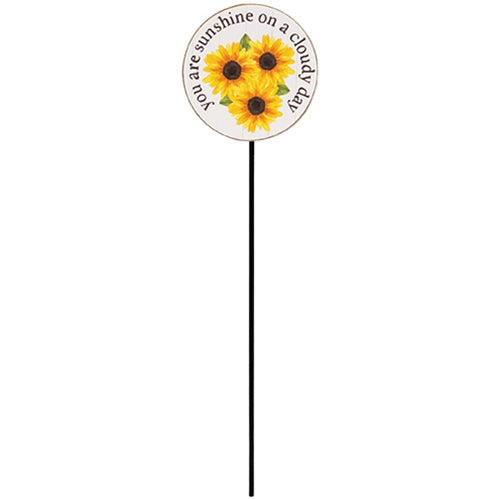 Sunflower Wood Plant Stake with Sentiment
